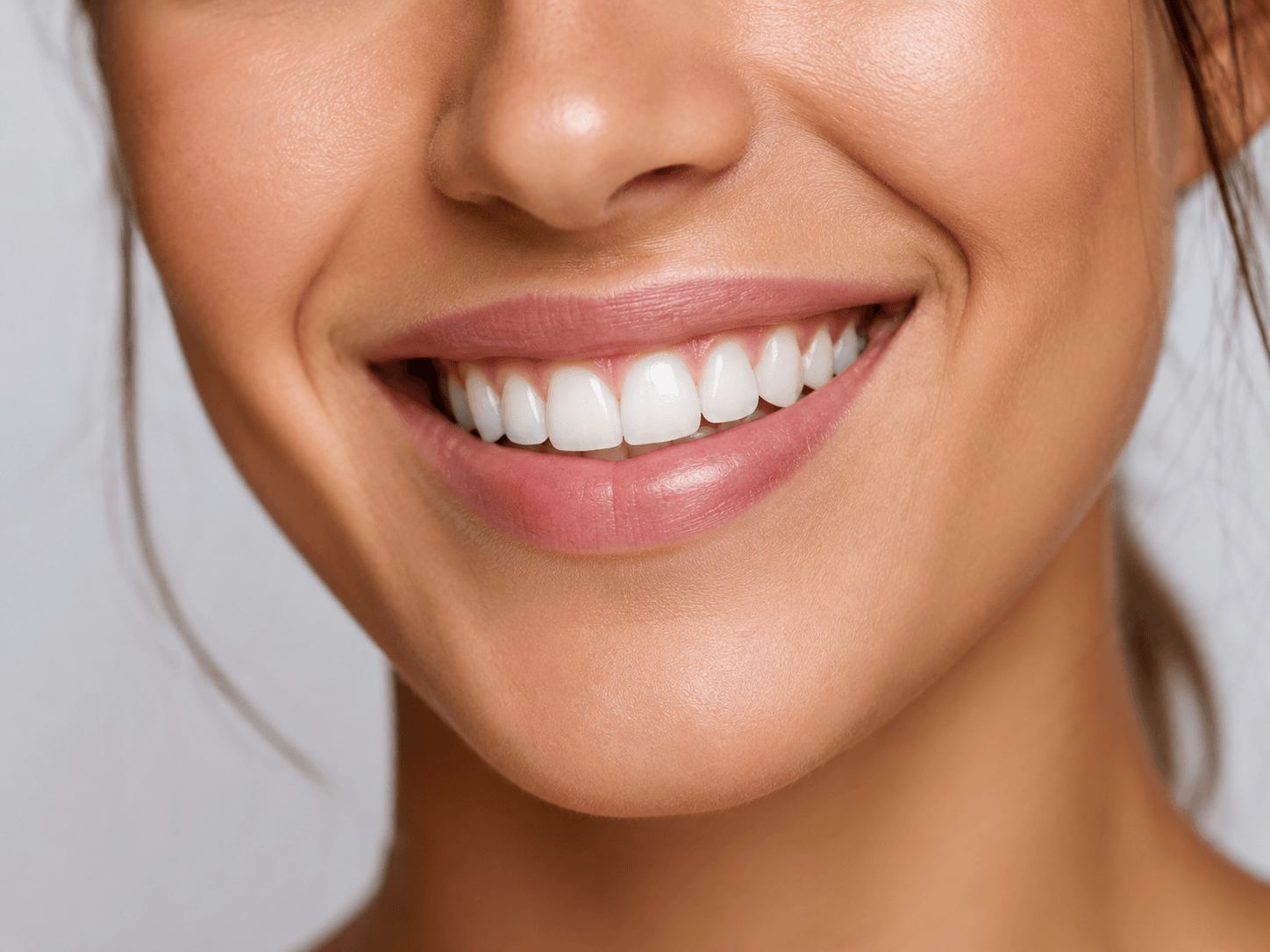 Bright smile after cosmetic treatment